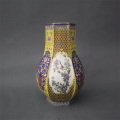 景德镇仿古陶瓷雍正珐琅彩六方花鸟福筒花瓶家居装饰展柜摆件收藏