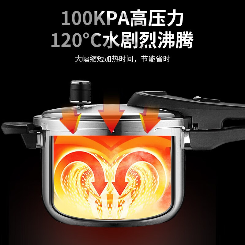苏泊尔(SUPOR) 高压锅燃气压力锅304不锈钢高压汤锅 电磁炉煤气通用YW223LB1高清大图