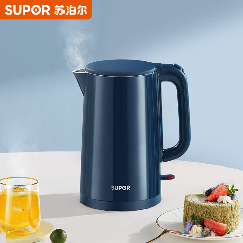 苏泊尔SUPOR 15升大容量金属管加热电水壶SW-15T101C进口温控器快速烧水塑料机身高清大图