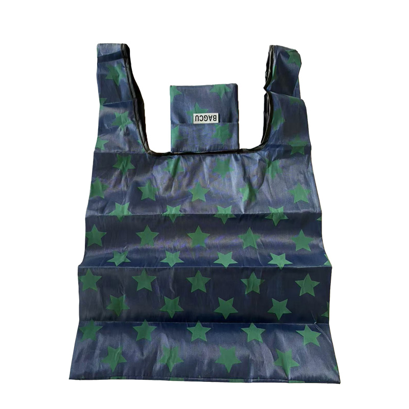 敏胤MYD-0101牛津布折叠手提袋36*52*8cm 印花 深蓝色高清大图