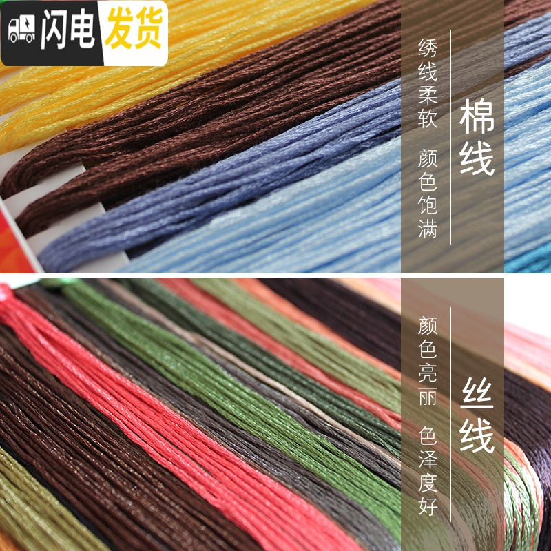 三维工匠新款客厅卧室小幅竖版花卉简约现代简单丝线绣满绣 [十字绣][中格三股绣71*82厘米][满绣光亮丝线印花]高清大图