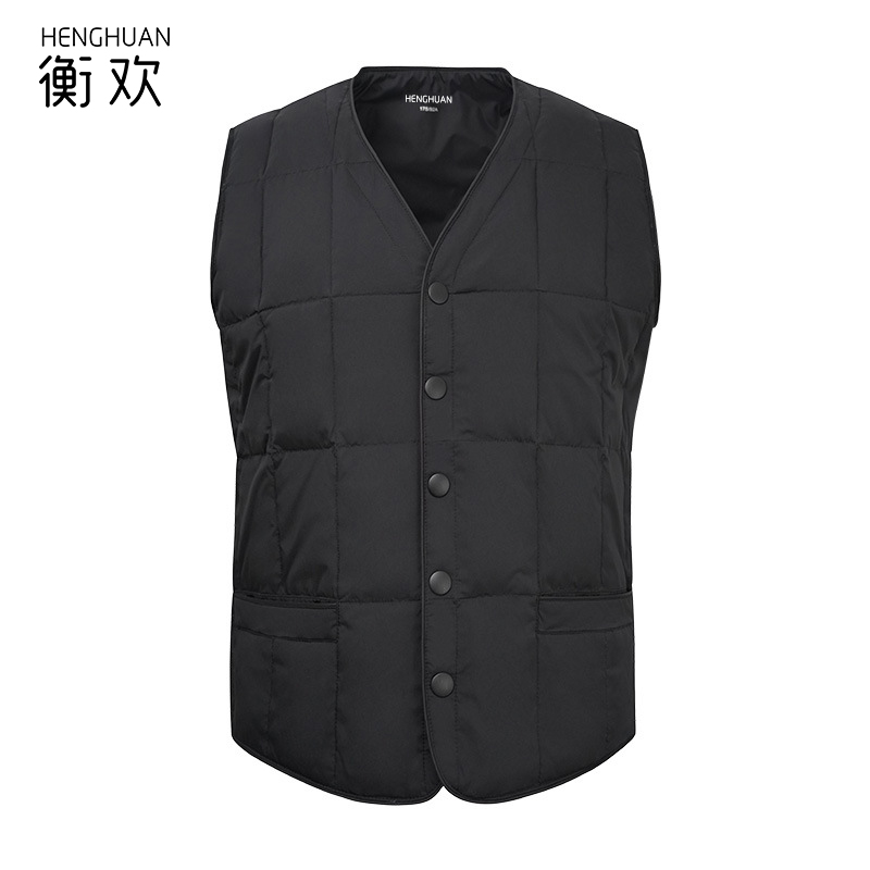 衡欢(HENGHUAN)羽绒轻量保暖马甲 RZ-MJ11/件（黑色/XXL码)高清大图