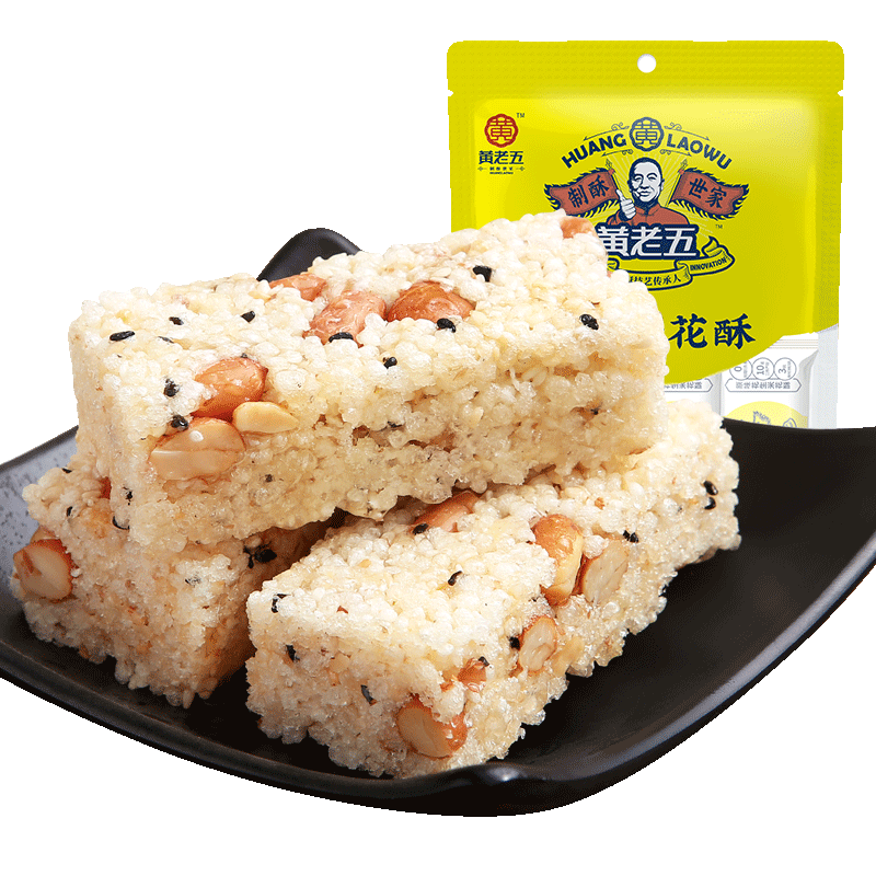 黄老五米花糖90g米花酥多口味传统四川特产零食糕点视频