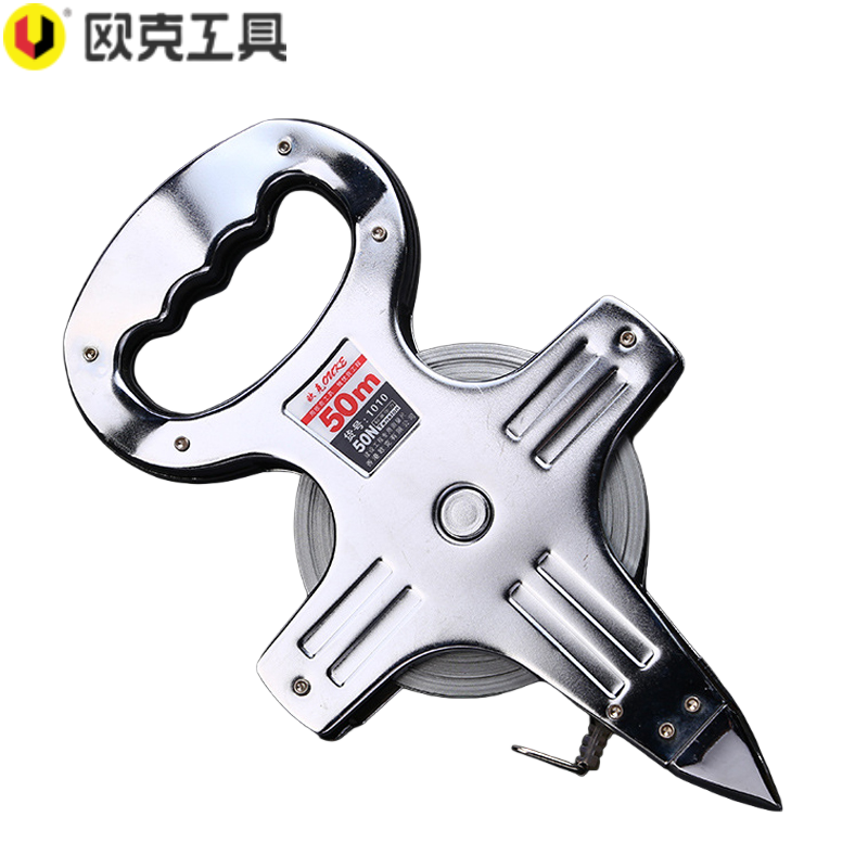 欧克(Ouke)不锈钢卷尺手提钢架尺长钢卷尺50米OK-1010\把 50米OK-1010
