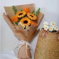 扭扭棒向日葵花束diy手工自制材料包教师节送老师朋友闺蜜礼物花 H款材料包-+包装纸S13-8