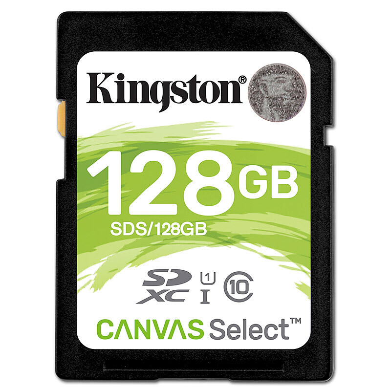 金士顿（Kingston）存储卡SDS佳能尼康微单反数码相机摄像大卡sd高速内存卡U1 C10 128G读速100M/s
