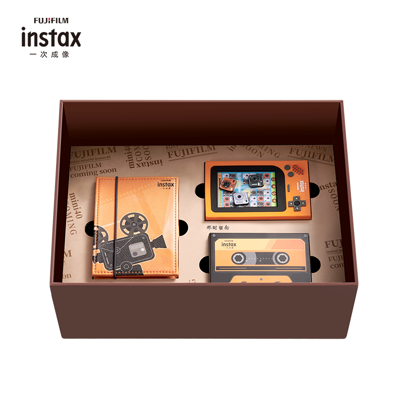 富士(FUJIFILM)INSTAX 一次成像相机 立拍立得 胶片相机 mini40一世风靡礼盒 套餐四(含60张相纸)