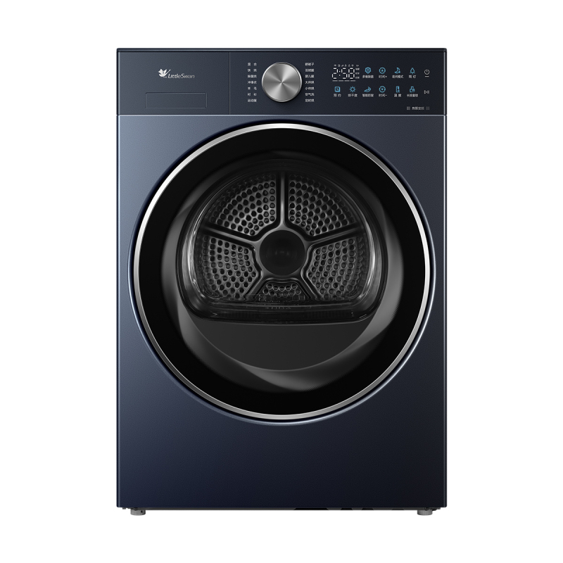 小天鹅TH10H86PRO热泵变频烘干机10千克瑾瑜蓝低噪侧开独嵌两用LED数码屏显示