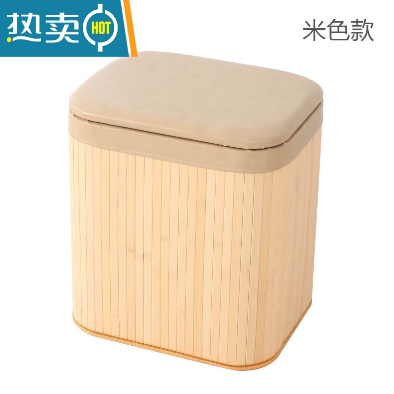 敬平多功能收纳凳子实木客厅沙发储物凳家用卧室床尾箱换鞋凳可坐成人 米色款