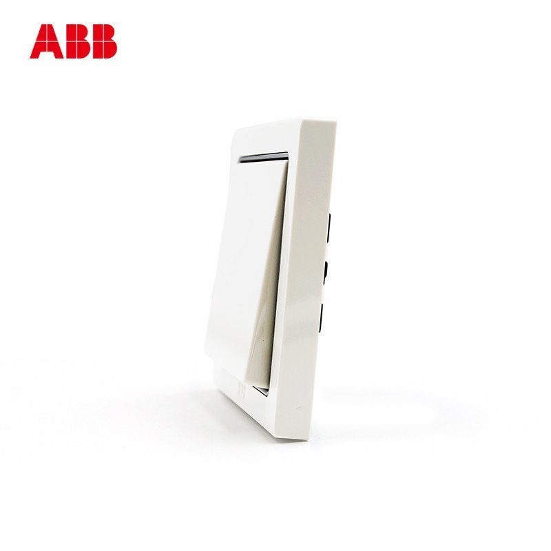 ABB开关插座 德宁雅白 一开多控/三控 一位中间中途开关面板AN119