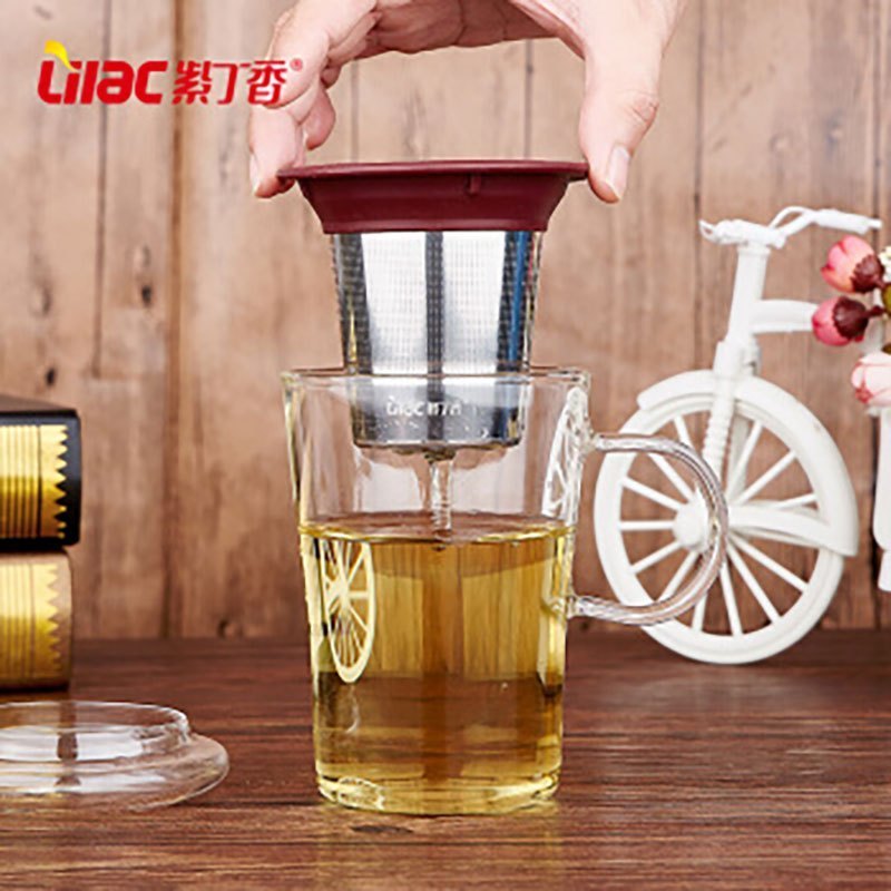 紫丁香食品级无铅高硼硅耐热玻璃泡茶杯 S169(500ml) WT