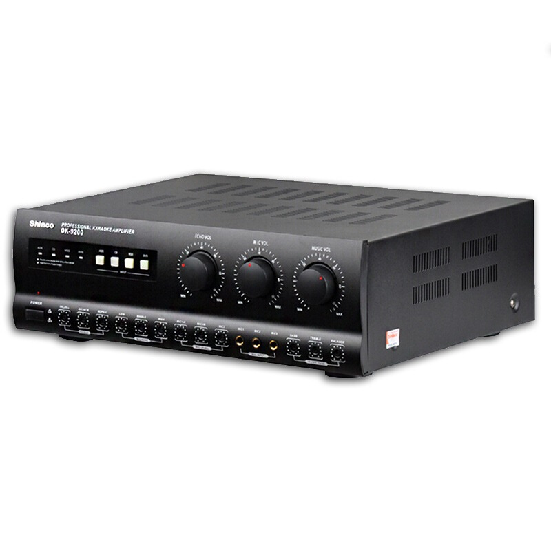 新科(Shinco) OK-9200 专业家庭影院KTV功放机 卡拉OK音响定阻功率放大器 4通道会议主持功放