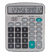 得力 Deli 1550A 1550A语音计算器 银(包装数量 1个)