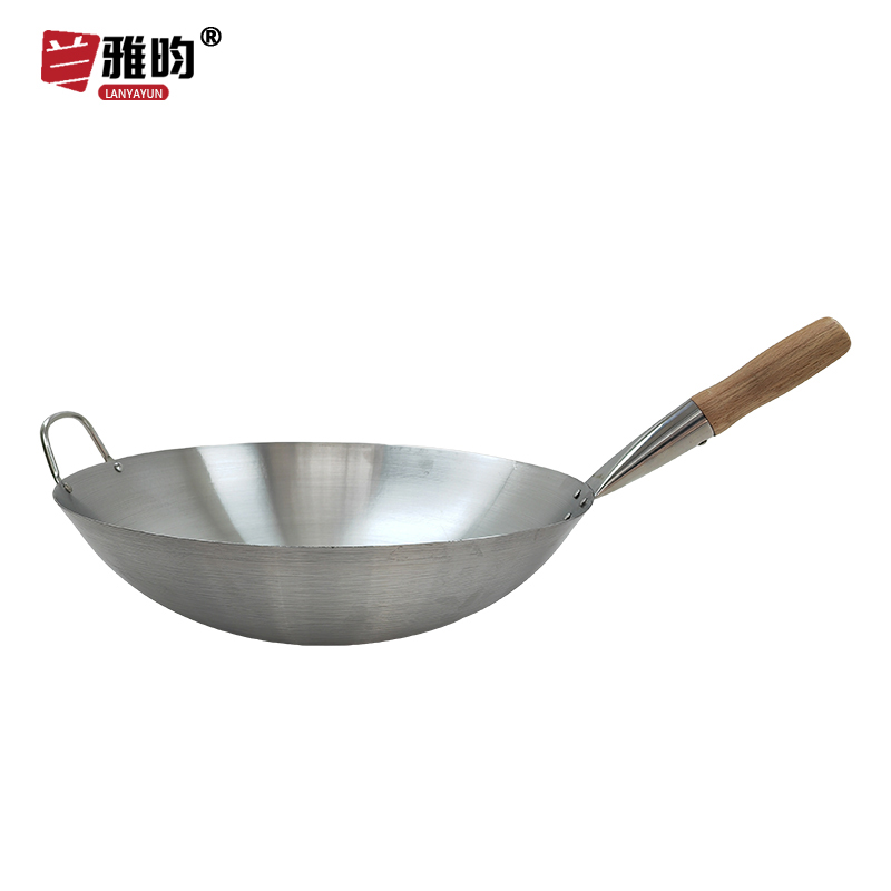 兰雅昀 加厚不锈钢单柄炒锅 45cm 个高清大图