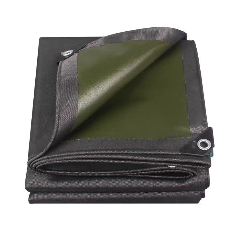 德力彩 篷布 防雨布帆布单面涂层黑色550克 平方米图片