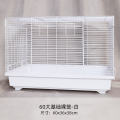仓鼠47笼金丝熊花枝笼子超大号60基础笼用品套餐专用别墅便宜栅栏 默认尺寸 60基础笼高铁丝-白