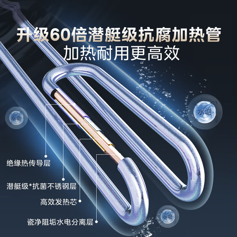 美的(Midea)储水式电热水器终身免换镁棒50升2500W一级能效酷省电F50-25JE4Pro(HE)高清大图