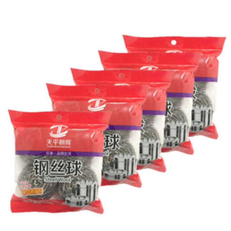 天平朝晖 金属钢丝球 20只装 锅具清洁球 洗碗球 钢丝刷 锅刷 4只x5包 TP-4038