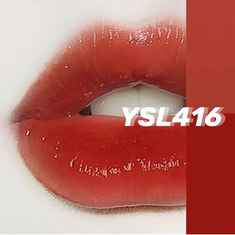 圣罗兰(YSL) 416杨树林唇釉唇彩黑管唇釉番茄色 黑管416#番茄红高清大图