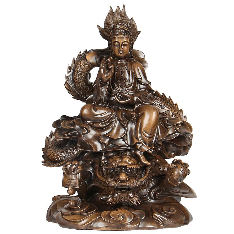 美帮汇降龙观音佛像摆件海观世音菩萨店铺家用供奉工艺摆设高清大图