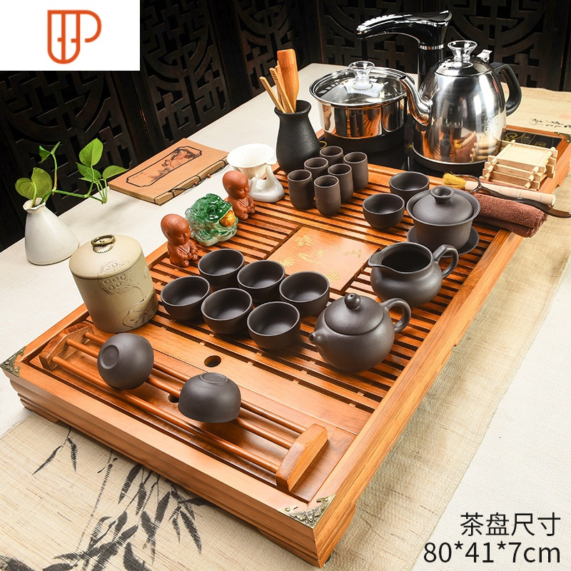 全自动功夫简约实木茶台旅行茶具家用客厅木质泡茶 国泰家和 15新原木