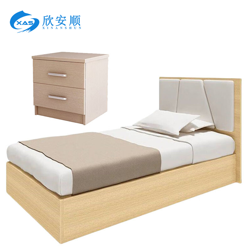 欣安顺 1.2M床 1200*2000*1000mm(含床垫+床头柜)套高清大图
