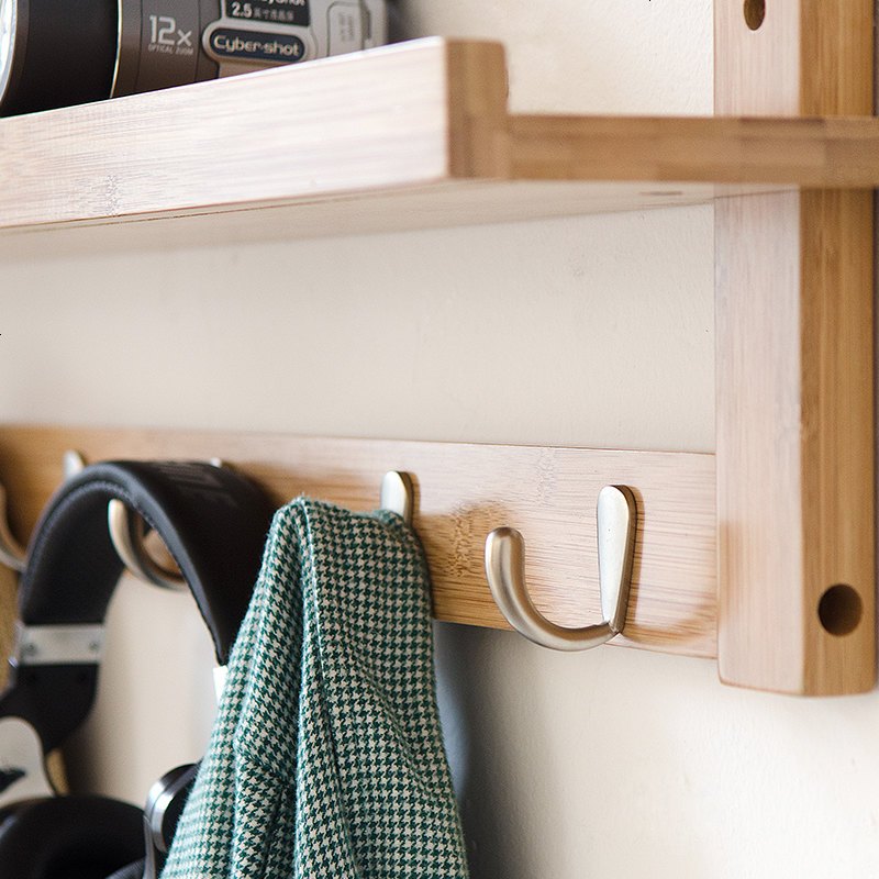 挂衣架壁挂卧室墙壁创意挂衣钩衣架挂钩置物架挂墙实木墙上衣帽架