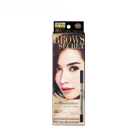 Mistine蜜丝婷3D眉笔2.45g泰国防水防汗持久不脱色立体眉粉染眉刷膏三合一#02浅棕色