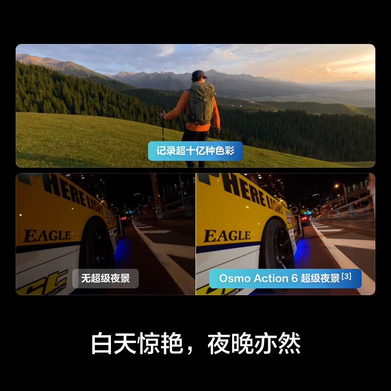 DJI Osmo Action 6全能旗舰级运动相机 可变光圈Vlog旅行户外拍照徒步手持4K摄像机 标准套装 激活发高清大图