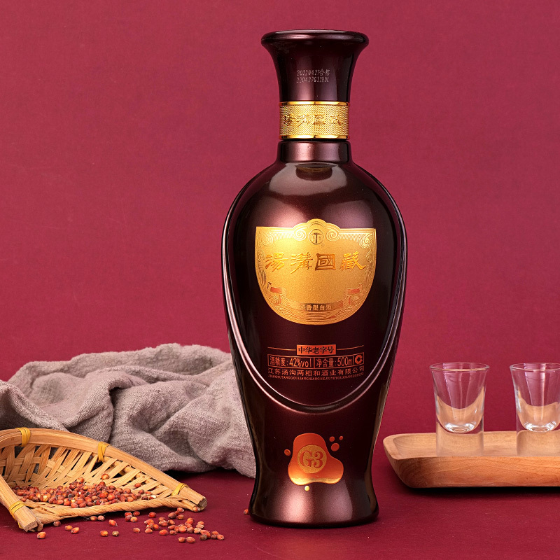 汤沟酒 国藏g3 浓香型白酒 42度 500ml*4 整箱装(内含2个礼品袋) 21版