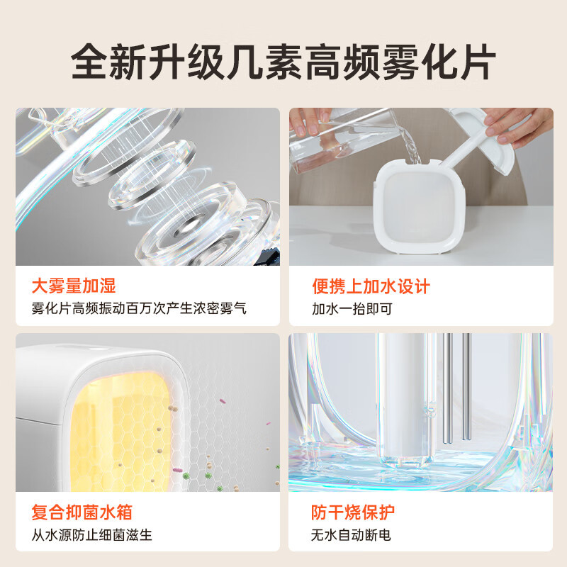 几素(JS) 迷你仓加湿器HU18(1800mAh)高清大图