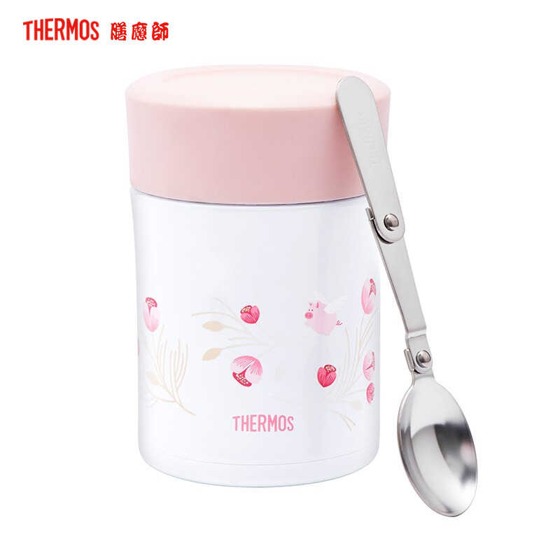 膳魔师,膳魔師(Thermos)焖烧杯/罐TCLA-470S朱一龙同款花系列真空不锈钢食物保温罐304不锈钢470ML