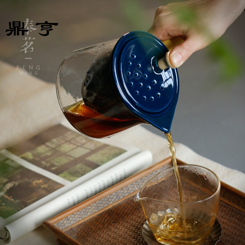 鼎亨侧把陶瓷煮茶器耐热玻璃蒸茶壶电陶炉煮茶壶家用功夫茶具套装