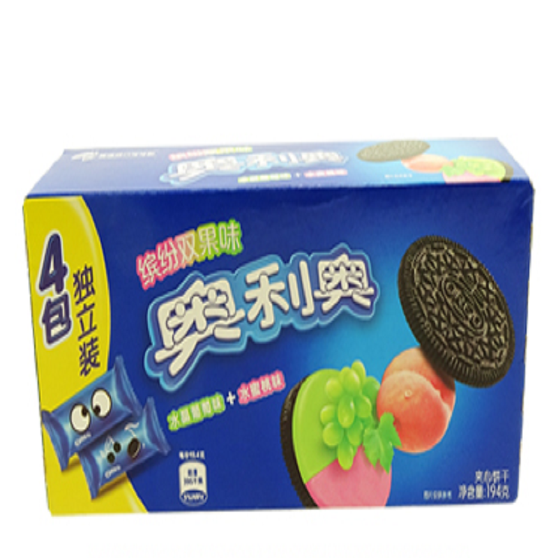 “奥利奥缤纷双果味夹心饼干水晶葡萄味+水蜜桃味194g ”