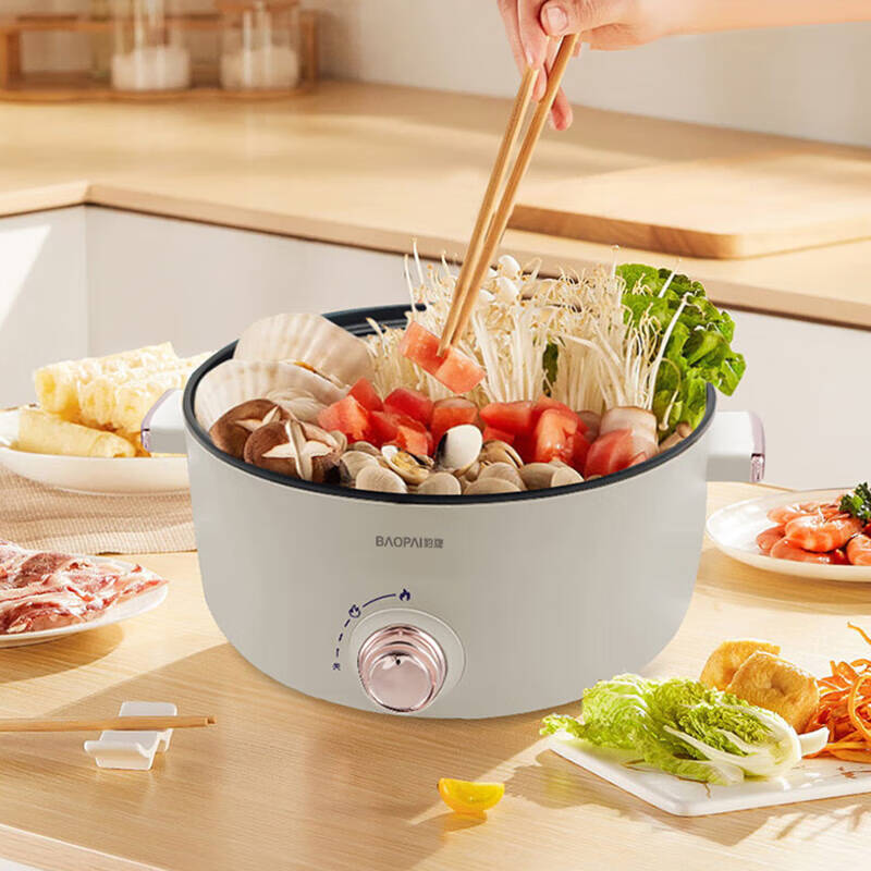 豹牌 电火锅多功能 BP-WD727 3.5L 米白色高清大图