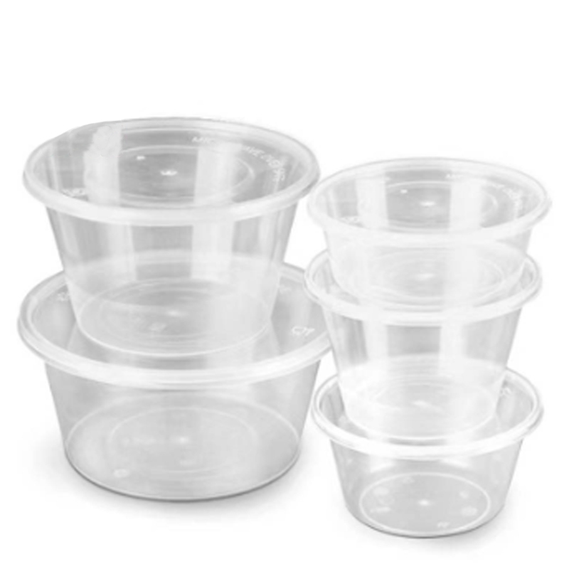 炯毅 一次性餐盒塑料快餐盒 带盖打包盒 一次性1250圆餐盒1250ml 200套/箱高清大图