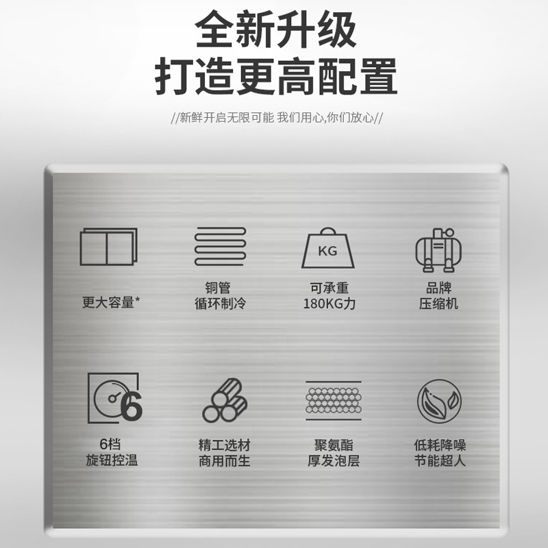 新飞(Frestec)冷藏工作台双温商用保鲜冰柜奶茶店厨房不锈钢操作台 长1.8米-宽0.8米-高0.8米 TRF-18高清大图