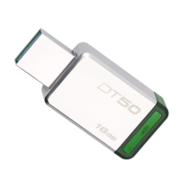 金士顿(Kingston)USB3.1 16GB 金属U盘 DT50 高速车载U盘 绿色