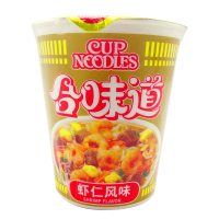 日清合味道方便面虾仁风味1小杯面82g 公仔面泡面快餐面休闲 即食面