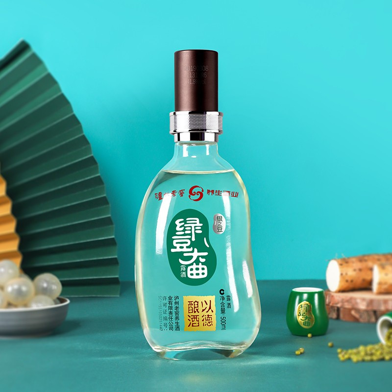 泸州老窖 绿豆大曲 礼盒装喜宴送礼佳品露酒 41.8度 500mL 1瓶 (银之豆单瓶)