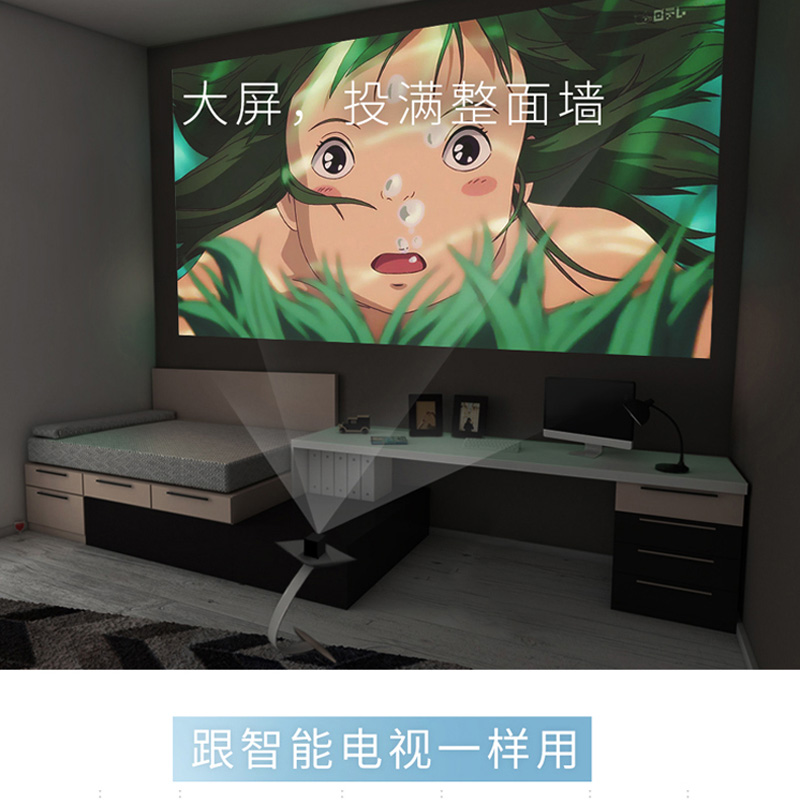 [国潮文化]联想小神兽国风版投影仪 高清 迷你 智能 无线投屏 内置电池 音箱 手机家用投影一体机家庭影院高清大图