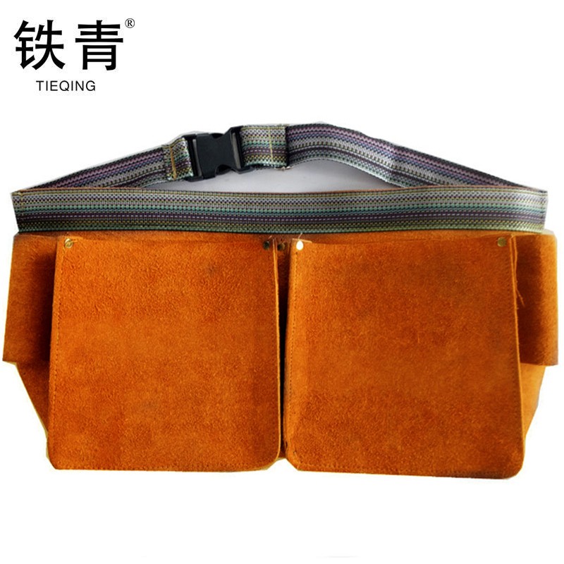 铁青牛皮工具腰包D58 个