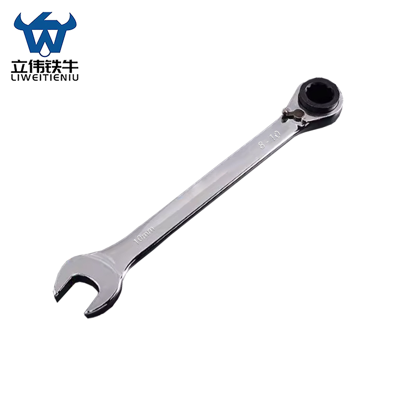 立伟铁牛三用双向棘轮开口扳手8-10-10mm/把高清大图