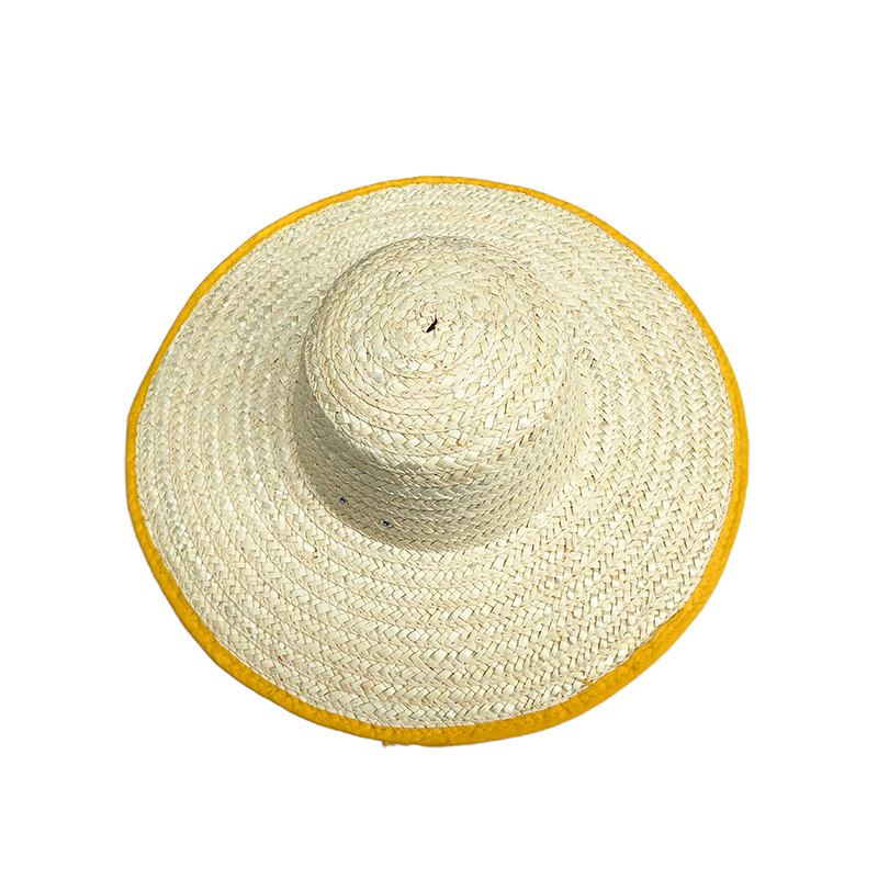 兰雅昀 环保麦秆包边草帽 45cm 顶