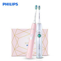 飞利浦(Philips)电动牙刷情侣款成人声波震动式 男女充电式牙刷 情人节礼物礼盒 节日礼物HX6730+HX6806