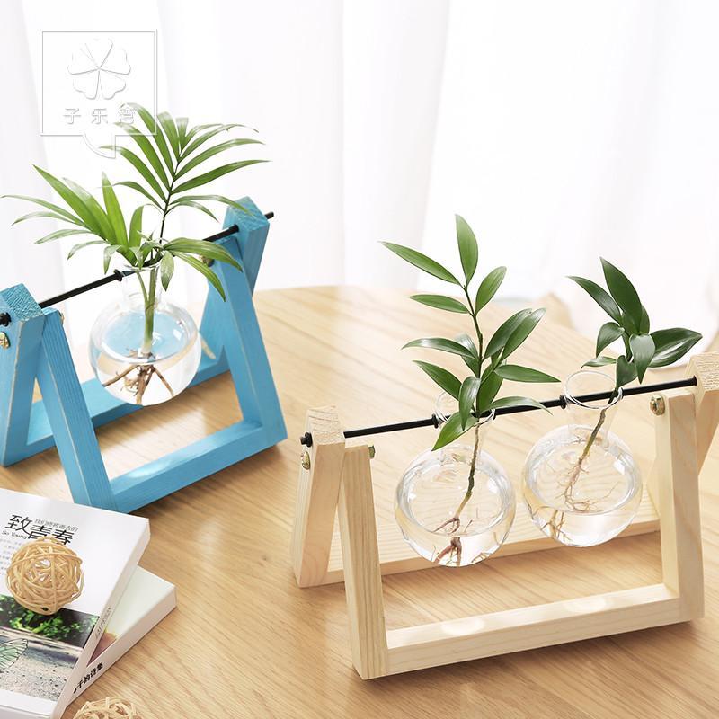 绿萝水培创意木架植物盆栽室内绿植办公室桌面摆件绿色植物小盆栽