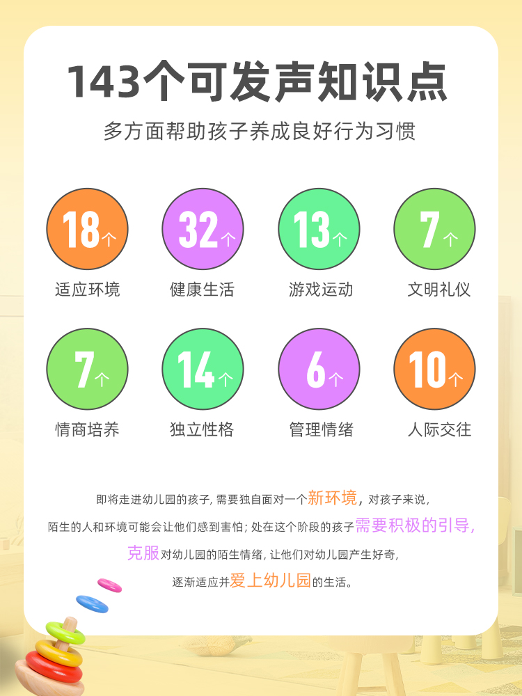 爱上幼儿园互动游戏有声书[送充电线] [正版]我爱上幼儿园互动游戏有声书手指点读发声书入园准备行为习惯养成绘本0到3岁幼高清大图