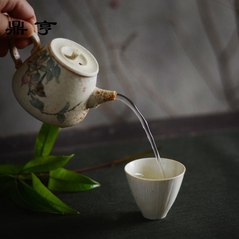 鼎亨釉上粉彩手绘茶壶陶瓷功夫茶具套装单壶景德镇手绘茶具鬼志野