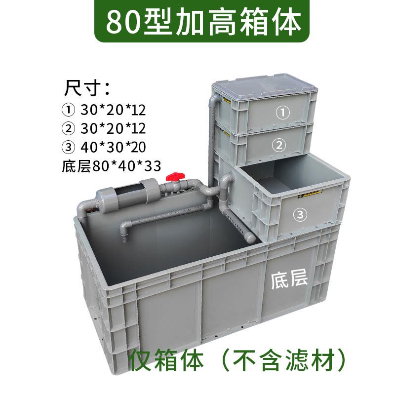 龟箱乌龟缸周转箱沼泽过滤箱水道生态缸内循环净水鱼龟混养滴流盒图片