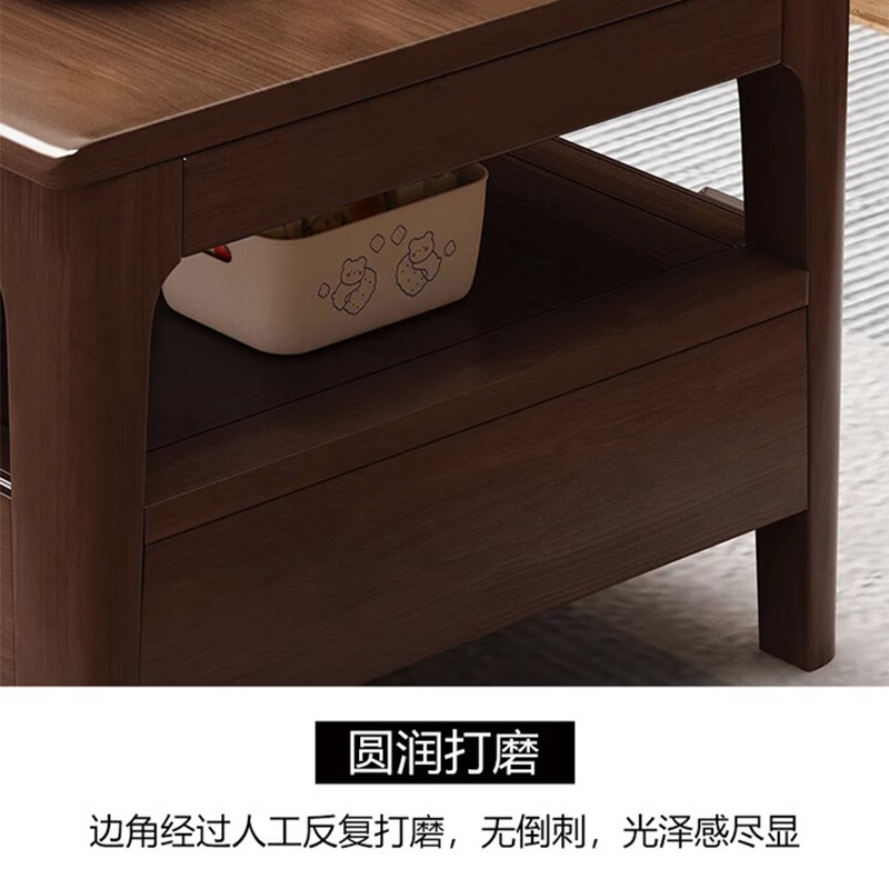 中伟(ZHONGWEI)实木茶几客厅家用小户型办公室茶桌1.3m